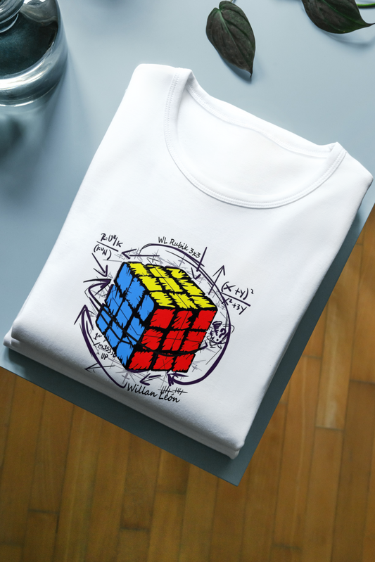 Rubik’s Cube Math Puzzle T-Shirt – Brainy Graphic Tee for Math & Puzzle Lovers
