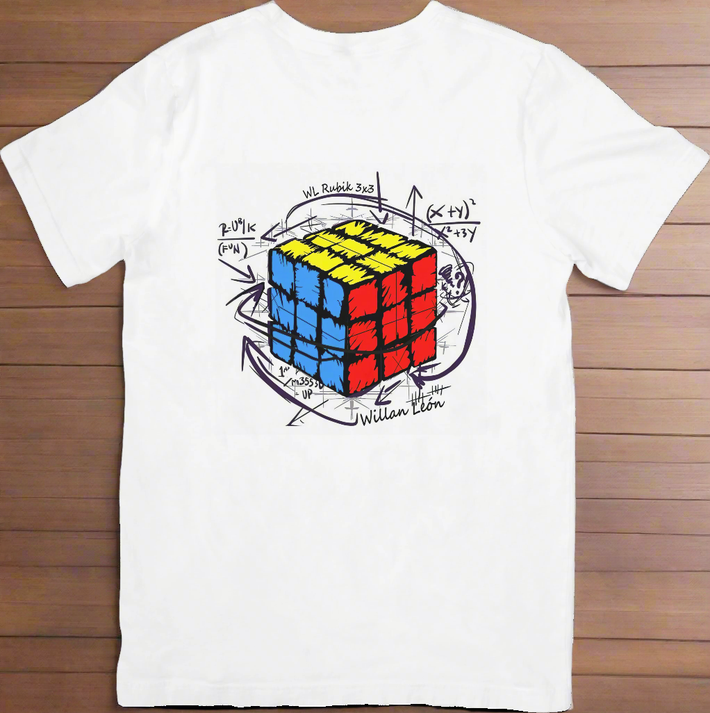 Rubik’s Cube Math Puzzle T-Shirt – Brainy Graphic Tee for Math & Puzzle Lovers